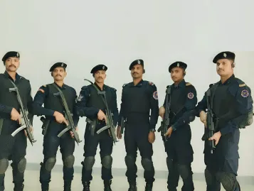 Armed security personnel
